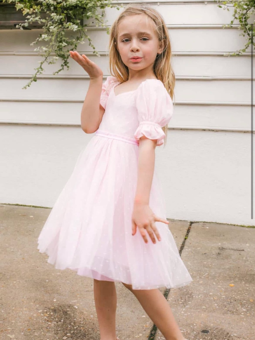 Ivy City Co Mini Ballerina Dress in Baby Pink
